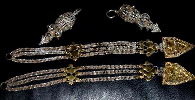 Antique Omani silver earrings